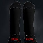 STYLISH MODERN CUSTOMIZABLE BLACK VERIFIED BRANDED SOCKS<br><div class="desc">THIS IS A DESIGN FITTING FOR EVERYONE.YOU CAN CHANGE, RESIZE OR ADD LOGO, PHOTO, TEXT AND COLOURS THE WAY YOU LIKE.THANK YOU.</div>