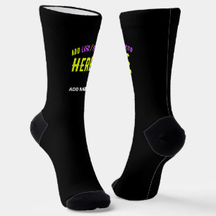STYLISH MODERN CUSTOMIZABLE BLACK VERIFIED BRANDED SOCKS