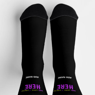 STYLISH MODERN CUSTOMIZABLE BLACK VERIFIED BRANDED SOCKS