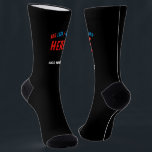 STYLISH MODERN CUSTOMIZABLE BLACK VERIFIED BRANDED SOCKS<br><div class="desc">THIS IS A DESIGN FITTING FOR EVERYONE.YOU CAN CHANGE, RESIZE OR ADD LOGO, PHOTO, TEXT AND COLOURS THE WAY YOU LIKE.THANK YOU.</div>