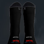 STYLISH MODERN CUSTOMIZABLE BLACK VERIFIED BRANDED SOCKS<br><div class="desc">THIS IS A DESIGN FITTING FOR EVERYONE.YOU CAN CHANGE, RESIZE OR ADD LOGO, PHOTO, TEXT AND COLOURS THE WAY YOU LIKE.THANK YOU.</div>