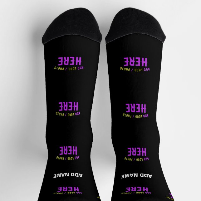 STYLISH MODERN CUSTOMIZABLE BLACK VERIFIED BRANDED SOCKS (Top)