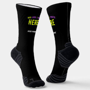 STYLISH MODERN CUSTOMIZABLE BLACK VERIFIED BRANDED SOCKS