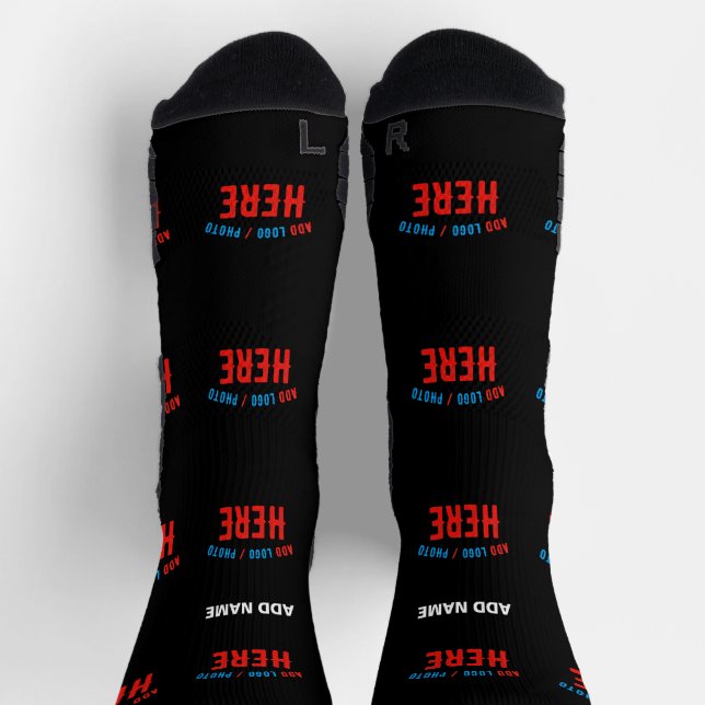 STYLISH MODERN CUSTOMIZABLE BLACK VERIFIED BRANDED SOCKS (Top)