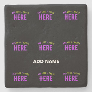 STYLISH MODERN CUSTOMIZABLE BLACK VERIFIED BRANDED STONE COASTER