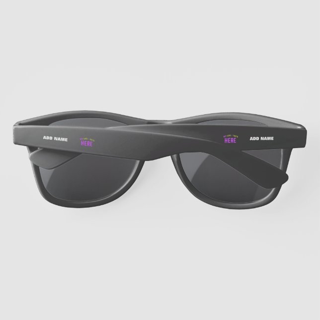 STYLISH MODERN CUSTOMIZABLE BLACK VERIFIED BRANDED SUNGLASSES (Back)