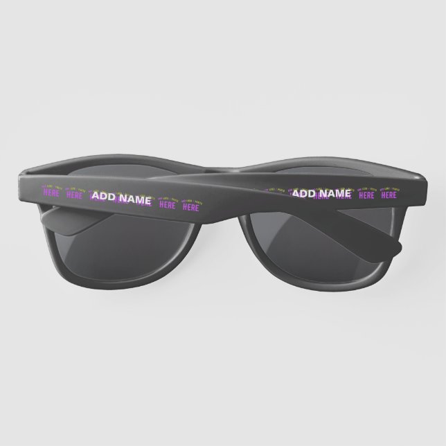 STYLISH MODERN CUSTOMIZABLE BLACK VERIFIED BRANDED SUNGLASSES (Back)