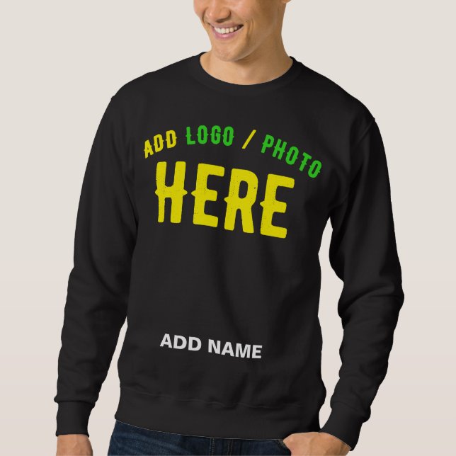 STYLISH MODERN CUSTOMIZABLE BLACK VERIFIED BRANDED SWEATSHIRT (Front)
