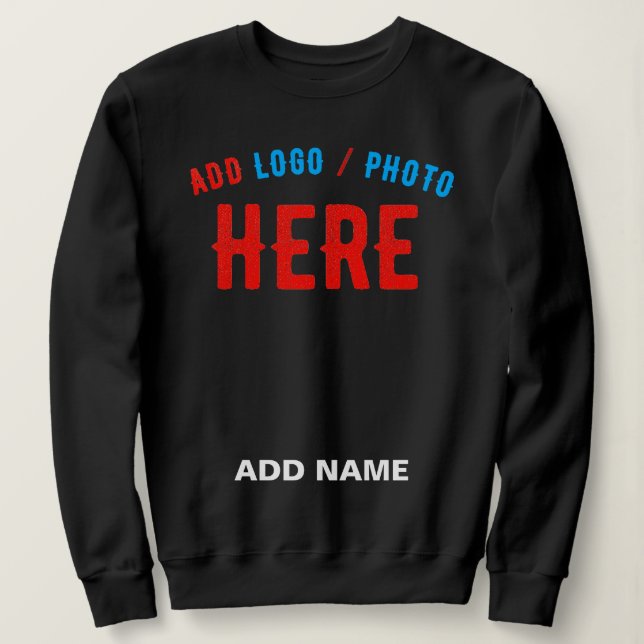 STYLISH MODERN CUSTOMIZABLE BLACK VERIFIED BRANDED SWEATSHIRT (Design Front)