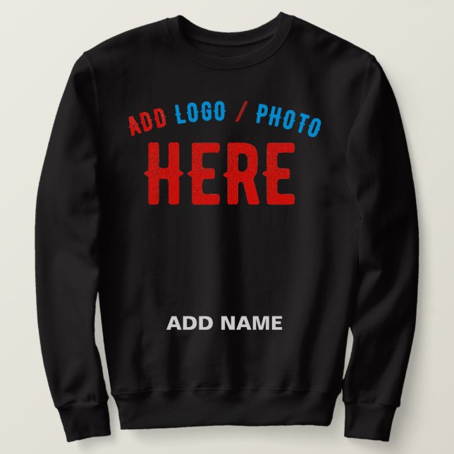 STYLISH MODERN CUSTOMIZABLE BLACK VERIFIED BRANDED SWEATSHIRT (Design Front)