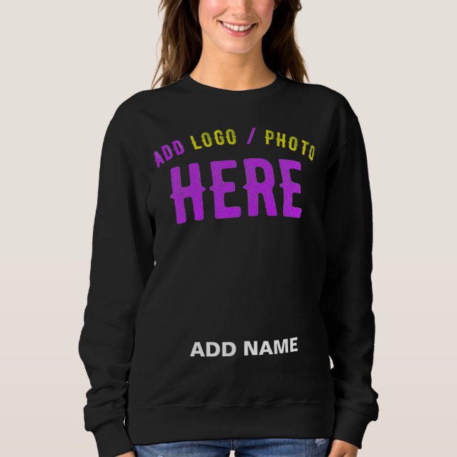 STYLISH MODERN CUSTOMIZABLE BLACK VERIFIED BRANDED SWEATSHIRT (Front)