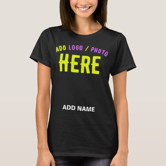 STYLISH MODERN CUSTOMIZABLE BLACK VERIFIED BRANDED T-Shirt (Front)