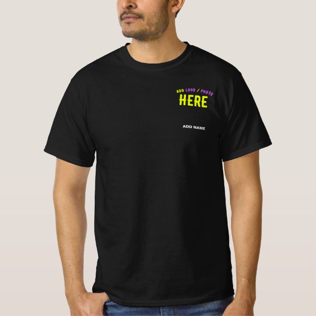 STYLISH MODERN CUSTOMIZABLE BLACK VERIFIED BRANDED T-Shirt (Front)