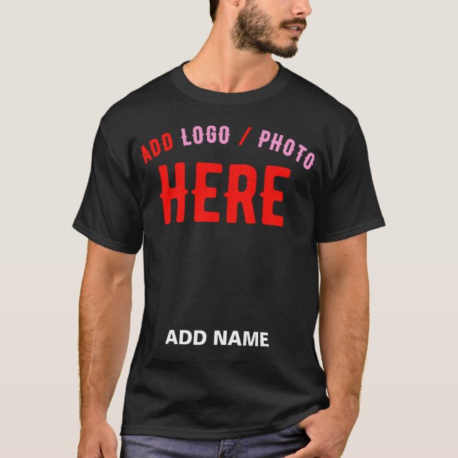 STYLISH MODERN CUSTOMIZABLE BLACK VERIFIED BRANDED T-Shirt (Front)