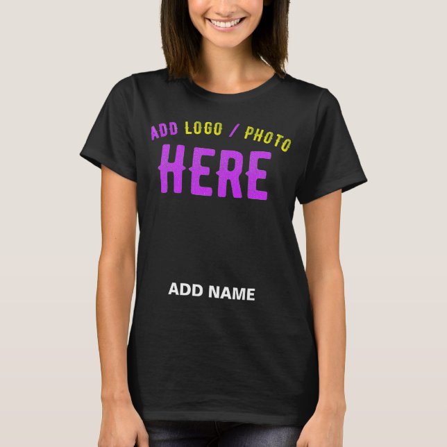 STYLISH MODERN CUSTOMIZABLE BLACK VERIFIED BRANDED T-Shirt (Front)