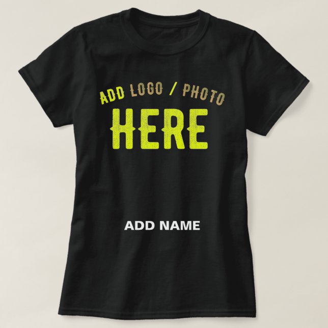 STYLISH MODERN CUSTOMIZABLE BLACK VERIFIED BRANDED T-Shirt (Design Front)