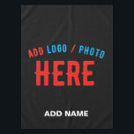 STYLISH MODERN CUSTOMIZABLE BLACK VERIFIED BRANDED TABLECLOTH<br><div class="desc">THIS IS A DESIGN FITTING FOR EVERYONE.YOU CAN CHANGE, RESIZE OR ADD LOGO, PHOTO, TEXT AND COLOURS THE WAY YOU LIKE.THANK YOU.</div>