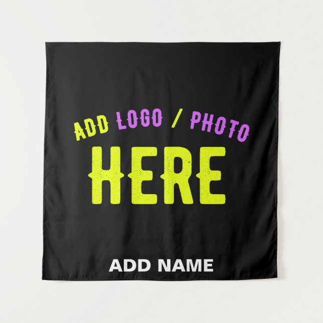 STYLISH MODERN CUSTOMIZABLE BLACK VERIFIED BRANDED TAPESTRY (Front)