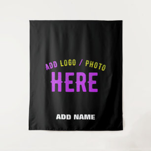 STYLISH MODERN CUSTOMIZABLE BLACK VERIFIED BRANDED TAPESTRY