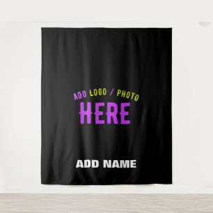 STYLISH MODERN CUSTOMIZABLE BLACK VERIFIED BRANDED TAPESTRY