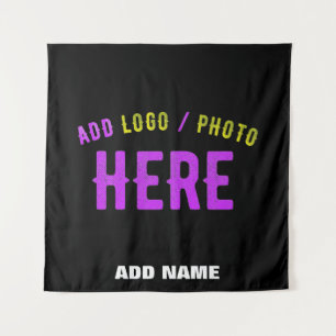 STYLISH MODERN CUSTOMIZABLE BLACK VERIFIED BRANDED TAPESTRY
