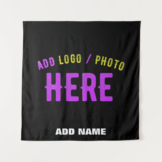 STYLISH MODERN CUSTOMIZABLE BLACK VERIFIED BRANDED TAPESTRY (Front)