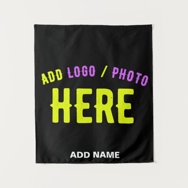 STYLISH MODERN CUSTOMIZABLE BLACK VERIFIED BRANDED TAPESTRY (Front)
