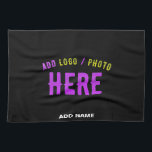 STYLISH MODERN CUSTOMIZABLE BLACK VERIFIED BRANDED TEA TOWEL<br><div class="desc">THIS IS A DESIGN FITTING FOR EVERYONE.YOU CAN CHANGE, RESIZE OR ADD LOGO, PHOTO, TEXT AND COLOURS THE WAY YOU LIKE.THANK YOU.</div>