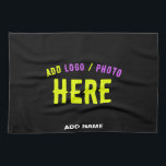 STYLISH MODERN CUSTOMIZABLE BLACK VERIFIED BRANDED TEA TOWEL<br><div class="desc">THIS IS A DESIGN FITTING FOR CUSTOMERS.YOU CAN CHANGE, RESIZE OR ADD LOGO, PHOTO, TEXT AND COLOURS THE WAY YOU LIKE.THANK YOU.</div>