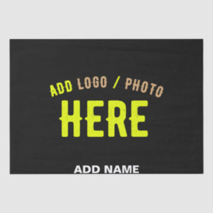 STYLISH MODERN CUSTOMIZABLE BLACK VERIFIED BRANDED TISSUE PAPER