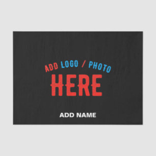 STYLISH MODERN CUSTOMIZABLE BLACK VERIFIED BRANDED TISSUE PAPER