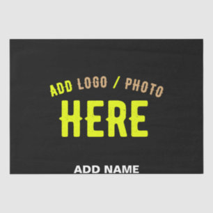 STYLISH MODERN CUSTOMIZABLE BLACK VERIFIED BRANDED TISSUE PAPER
