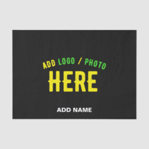 STYLISH MODERN CUSTOMIZABLE BLACK VERIFIED BRANDED TISSUE PAPER