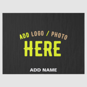 STYLISH MODERN CUSTOMIZABLE BLACK VERIFIED BRANDED TISSUE PAPER