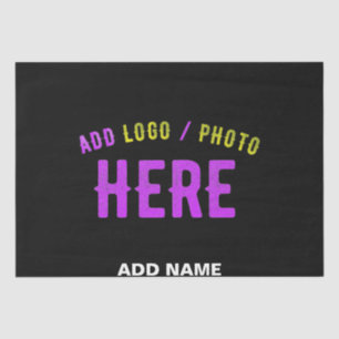 STYLISH MODERN CUSTOMIZABLE BLACK VERIFIED BRANDED TISSUE PAPER