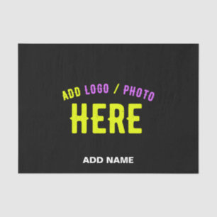 STYLISH MODERN CUSTOMIZABLE BLACK VERIFIED BRANDED TISSUE PAPER