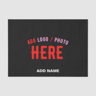 STYLISH MODERN CUSTOMIZABLE BLACK VERIFIED BRANDED TISSUE PAPER