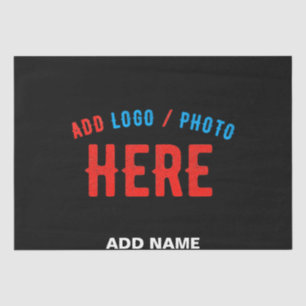 STYLISH MODERN CUSTOMIZABLE BLACK VERIFIED BRANDED TISSUE PAPER