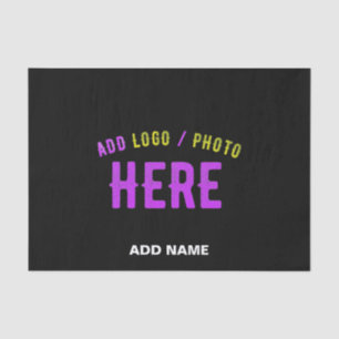 STYLISH MODERN CUSTOMIZABLE BLACK VERIFIED BRANDED TISSUE PAPER