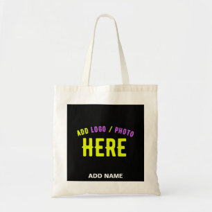 STYLISH MODERN CUSTOMIZABLE BLACK VERIFIED BRANDED TOTE BAG