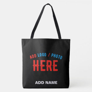 STYLISH MODERN CUSTOMIZABLE BLACK VERIFIED BRANDED TOTE BAG