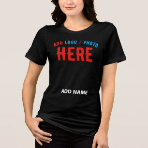 STYLISH MODERN CUSTOMIZABLE BLACK VERIFIED BRANDED Tri-Blend SHIRT