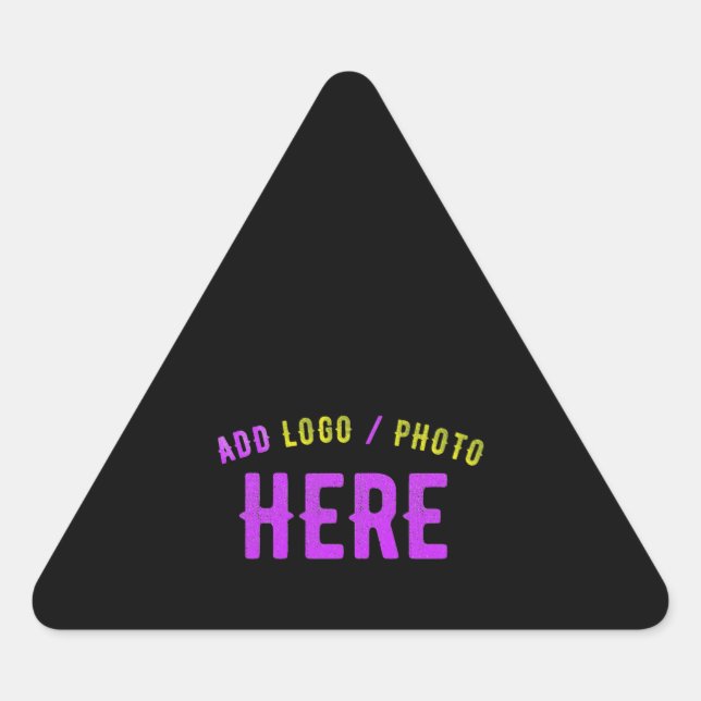 STYLISH MODERN CUSTOMIZABLE BLACK VERIFIED BRANDED TRIANGLE STICKER (Front)