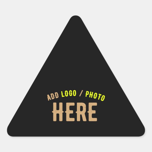 STYLISH MODERN CUSTOMIZABLE BLACK VERIFIED BRANDED TRIANGLE STICKER (Front)