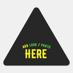 STYLISH MODERN CUSTOMIZABLE BLACK VERIFIED BRANDED TRIANGLE STICKER