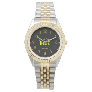 STYLISH MODERN CUSTOMIZABLE BLACK VERIFIED BRANDED WATCH