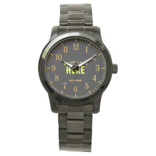 STYLISH MODERN CUSTOMIZABLE BLACK VERIFIED BRANDED WATCH