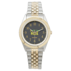 STYLISH MODERN CUSTOMIZABLE BLACK VERIFIED BRANDED WATCH