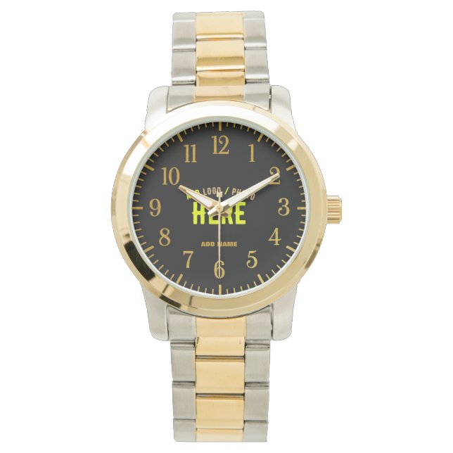 STYLISH MODERN CUSTOMIZABLE BLACK VERIFIED BRANDED WATCH (Front)