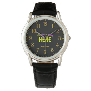STYLISH MODERN CUSTOMIZABLE BLACK VERIFIED BRANDED WATCH